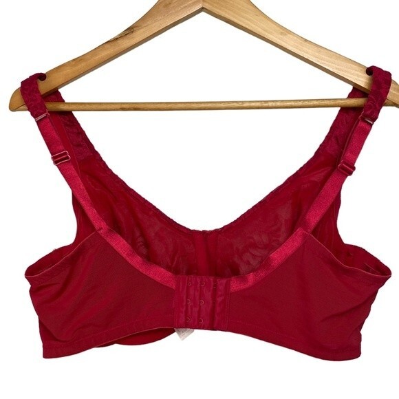 Cacique Red Unlined Full Coverage Underwire Lace Bra Size 40D - Picture 5 of 11